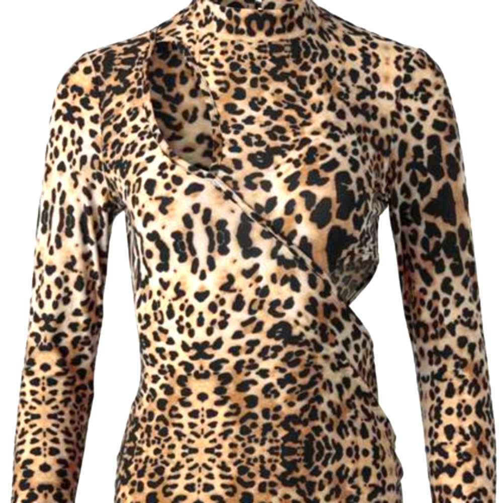 Sale🐆Leopard Print Cut Out Top, blouse, Shirt